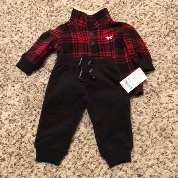 baby boy buffalo plaid outfit